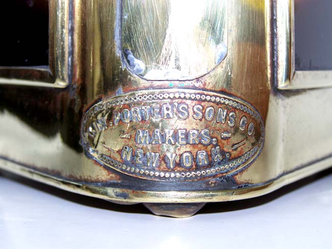 A rare late 19th century Combination Port and Starboard lamp by William Porter & Sons, New York, circa 1880. — image 3